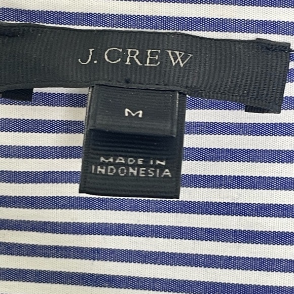 J Crew blouse striped cotton medium wrap top style# H7016 - Picture 3 of 5